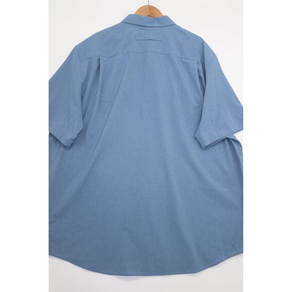 Duluth 2XL Tall Tri Vent Relaxed Fit Blue Short Sleeve Button-Up Shirt - Picture 11 of 12